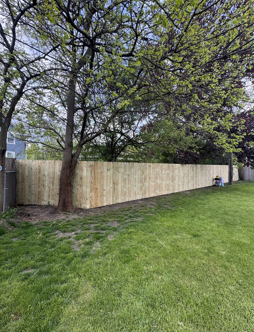 Wood fence construction