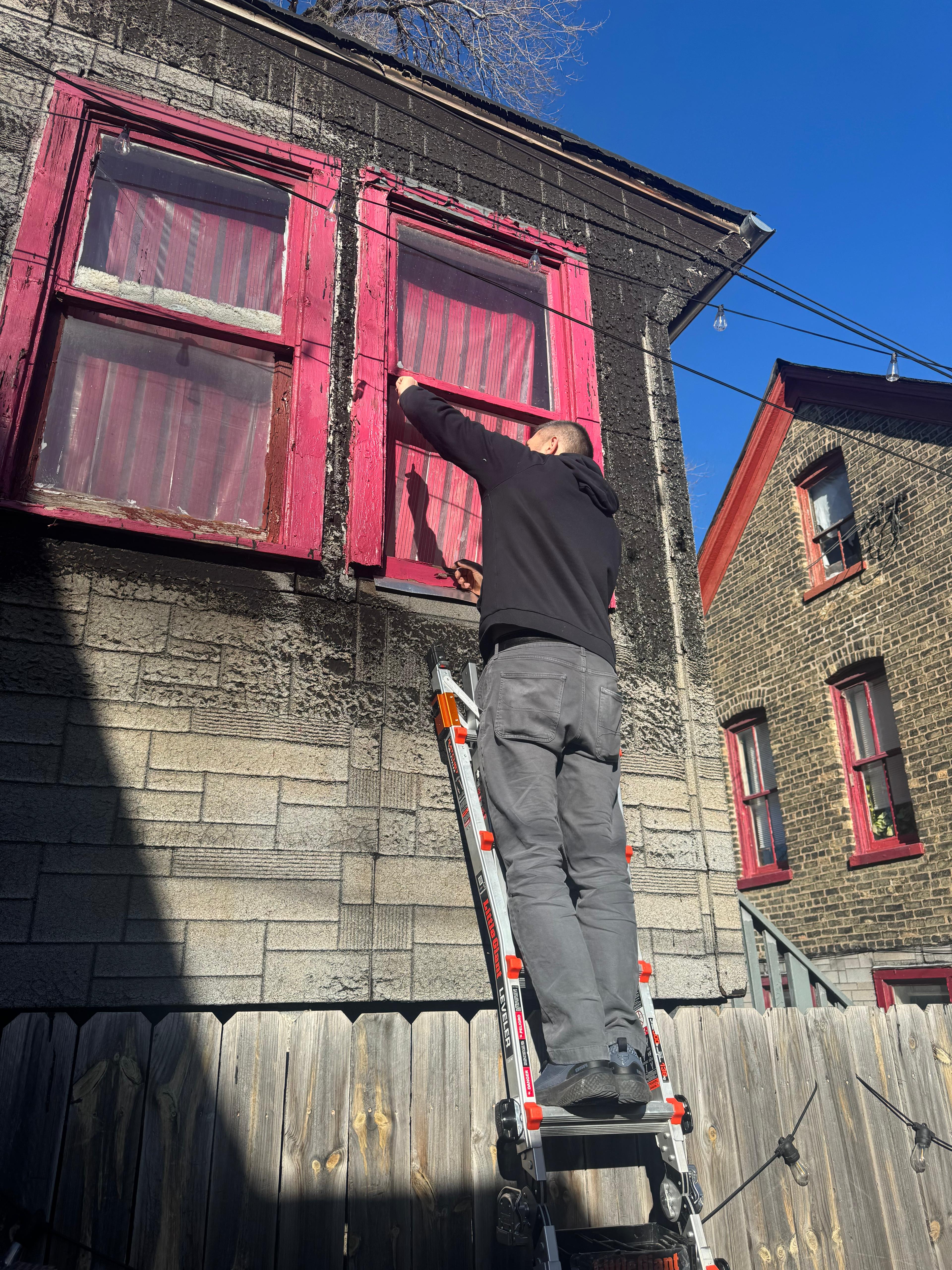 Window repair project in Chicago